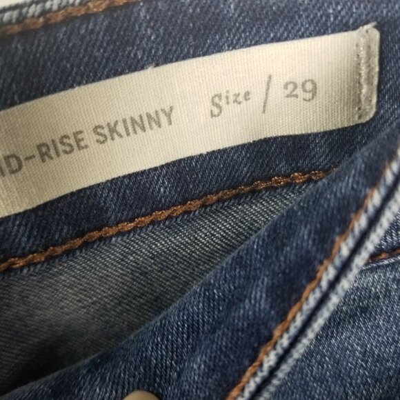 Pilcro & the Letterpress by Anthropologie Women's Mid-Rise Skinny Jeans Sz 29 - Picture 6 of 8